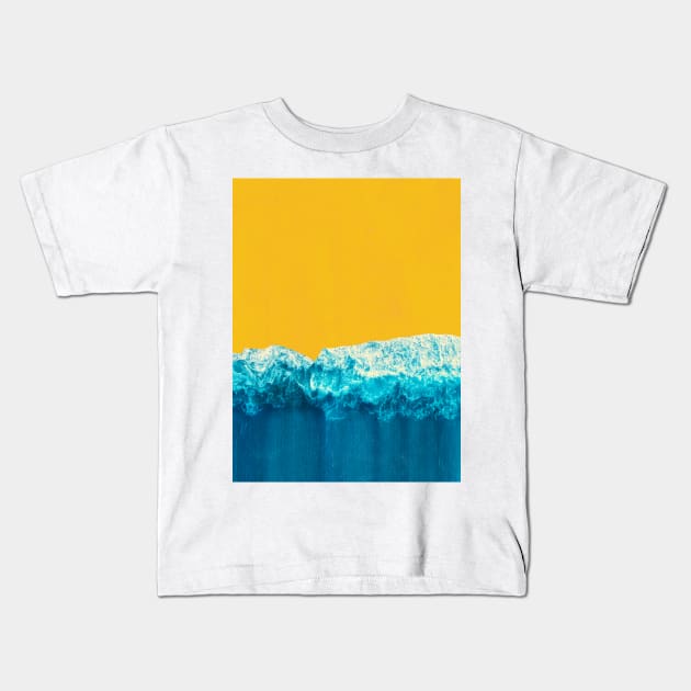 Yellow Tide Kids T-Shirt by MidnightCoffee